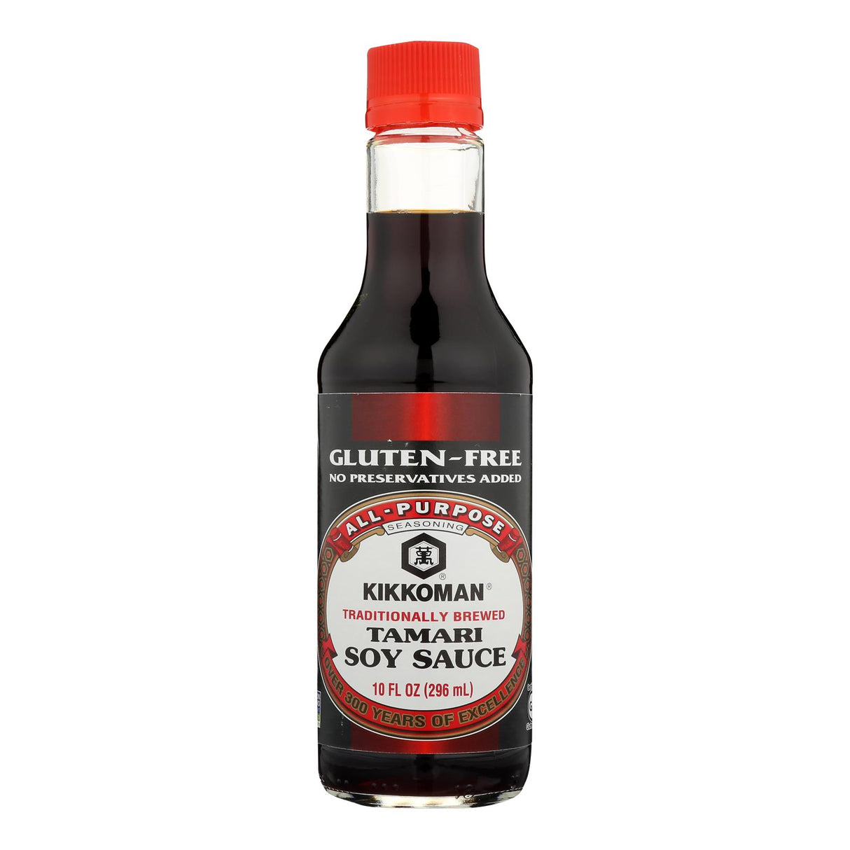 Kikkoman Naturally Brewed Tamari Soy Sauce (Pack of 6 x 10 fl oz) - Cozy Farm