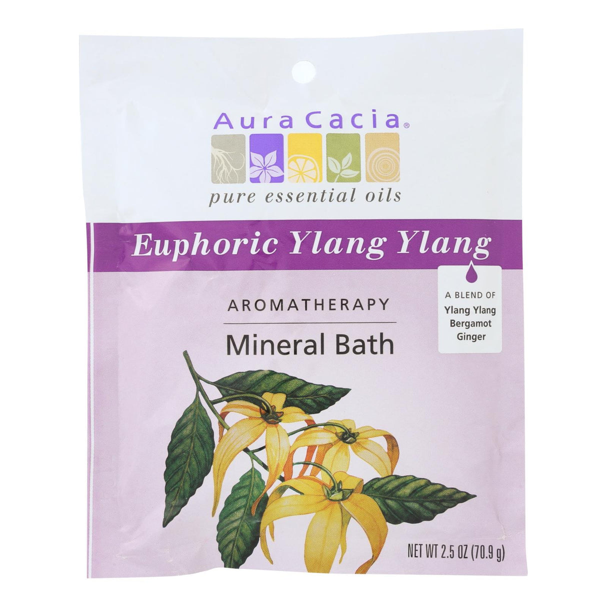 Aura Cacia Euphoria Aromatherapy Mineral Bath Soak, 2.5 Oz (Pack of 6) - Cozy Farm