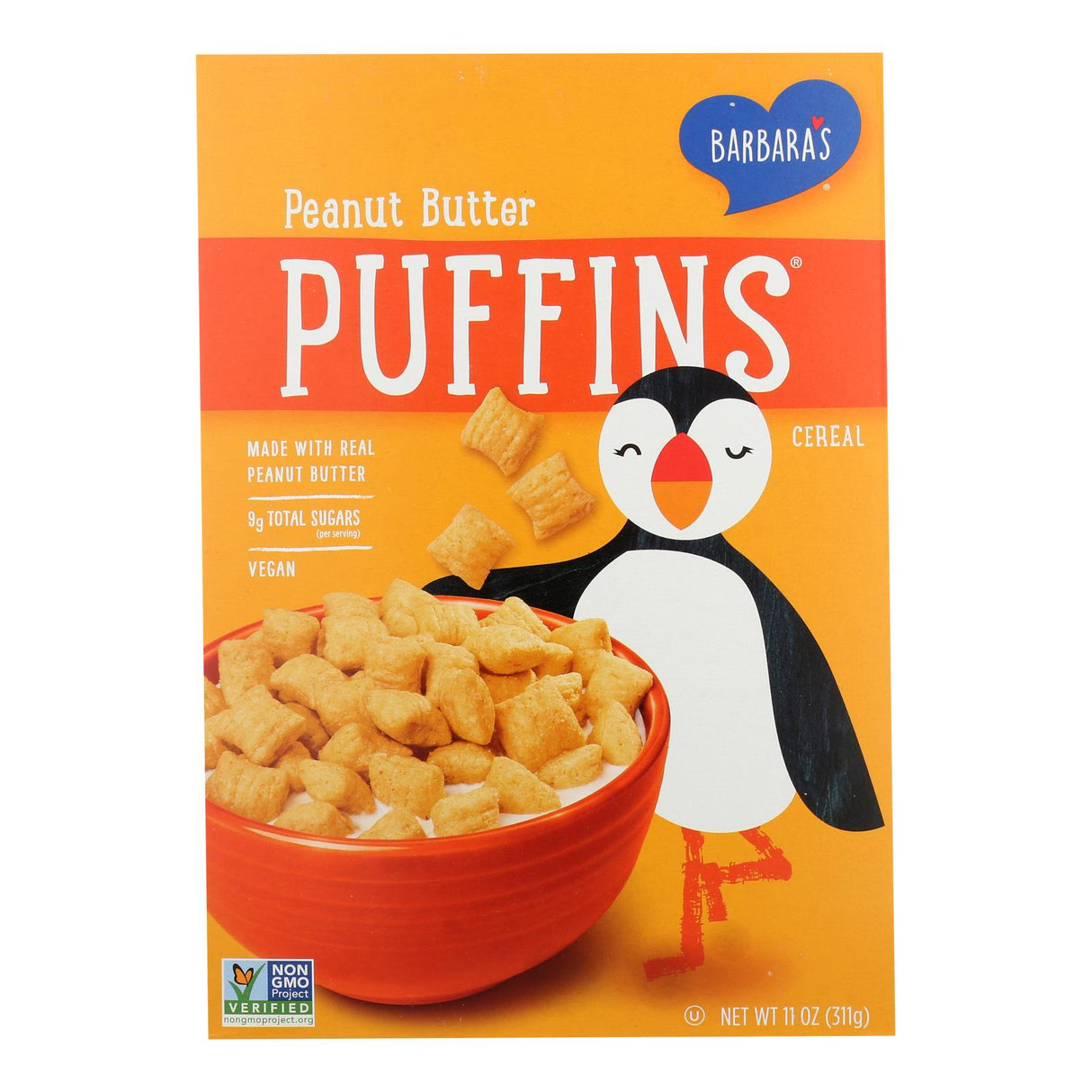 Barbara's Bakery Puffins Peanut Butter Cereal (Pack of 12 - 11 Oz.) - Cozy Farm