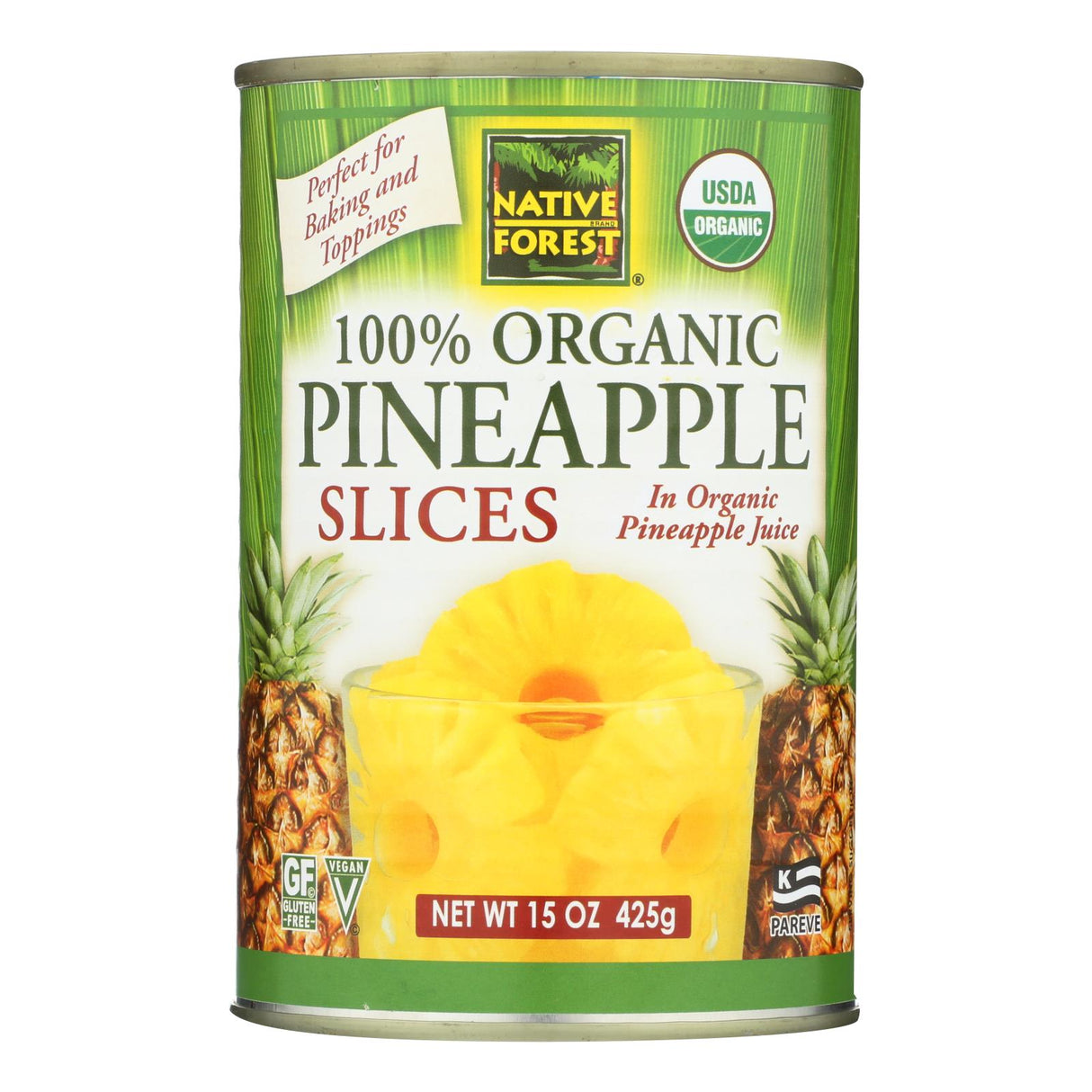 Native Forest Organic Pineapple Slices, 15 Oz. Pack of 6 - Cozy Farm