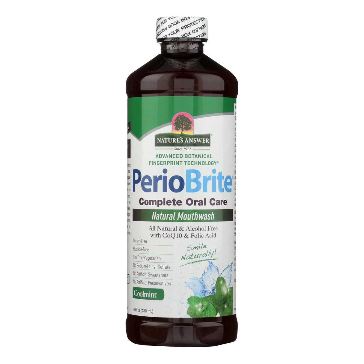Nature's Answer Periowash Mouthwash, Alcohol-Free Cool Mint, 16 Fl Oz - Cozy Farm
