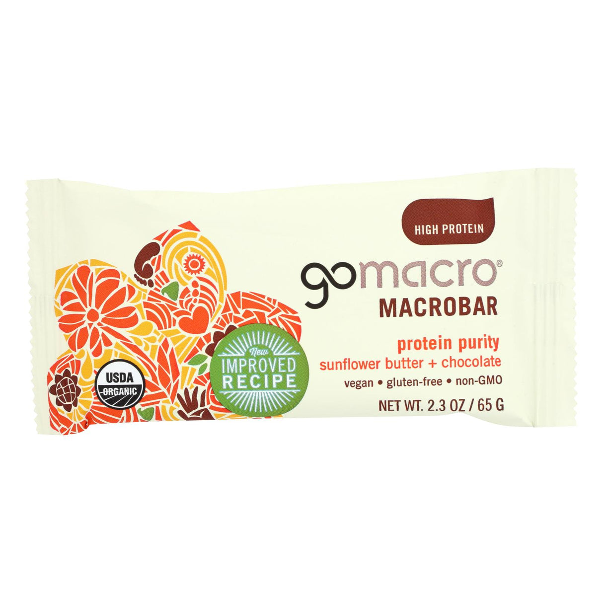 Organic Macrobar Sunflower Butter and Chocolate (Pack of 12) - 2.3 Oz Bars - Cozy Farm