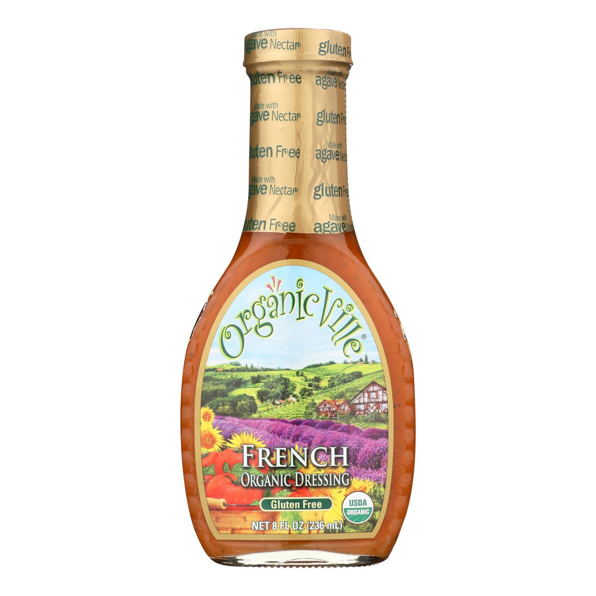Organic Ville Organic French Dressing (6 - 8 Fl Oz Packs) - Cozy Farm