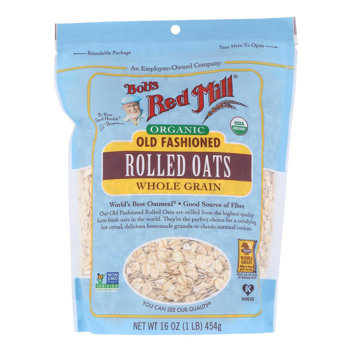 Bob's Red Mill Organic Rolled Oats, Premium Gluten-Free and Whole Grain (4 Pack, 16 Oz. Each) - Cozy Farm