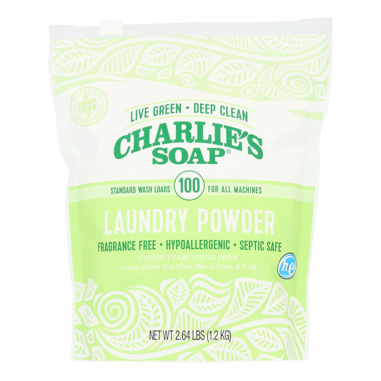 Charlie's Soap Powder Laundry Detergent: 100 Loads (Pack of 6 x 2.64 lb) - Cozy Farm