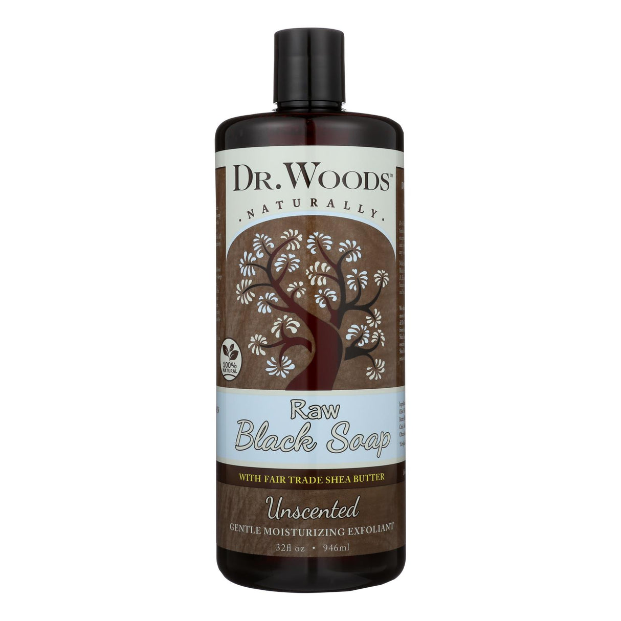 Dr. Woods Naturals Black Soap - Shea Vision - Unscented - 32 fl. oz. - Cozy Farm
