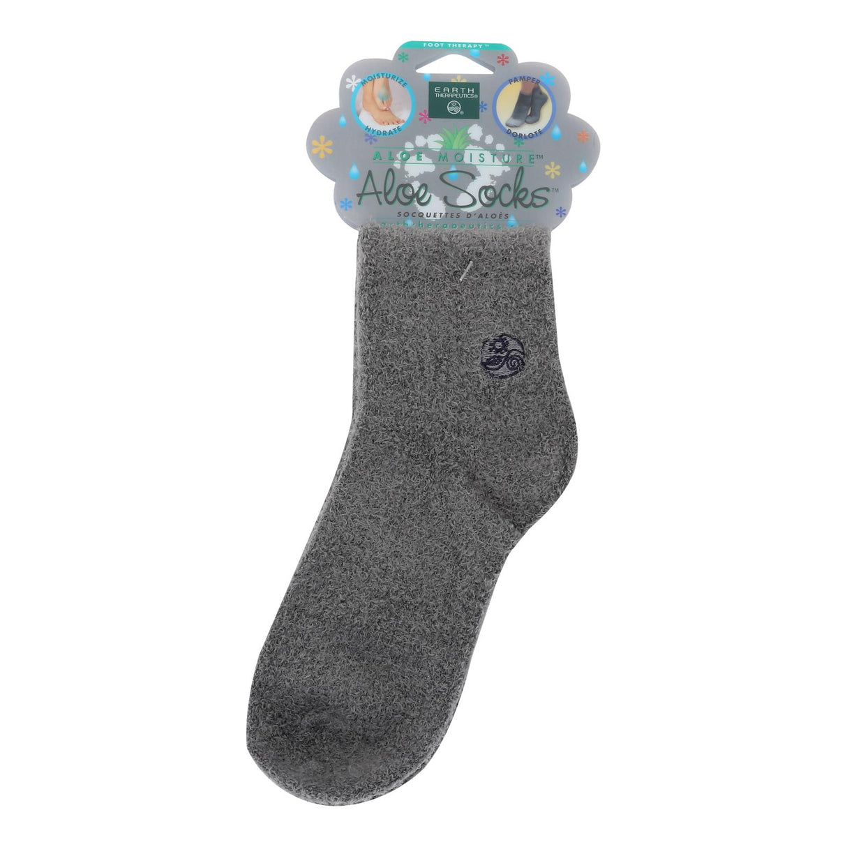 Earth Therapeutics Infused Socks - Reduces Stress & Promotes Relaxation - Grey - Pair - Cozy Farm