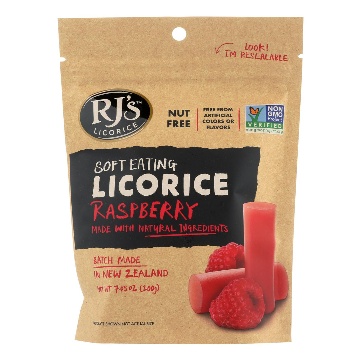 Raspberry Soft Eating Licorice (8-Pack) | RJ's Licorice | 7.05 Oz. - Cozy Farm
