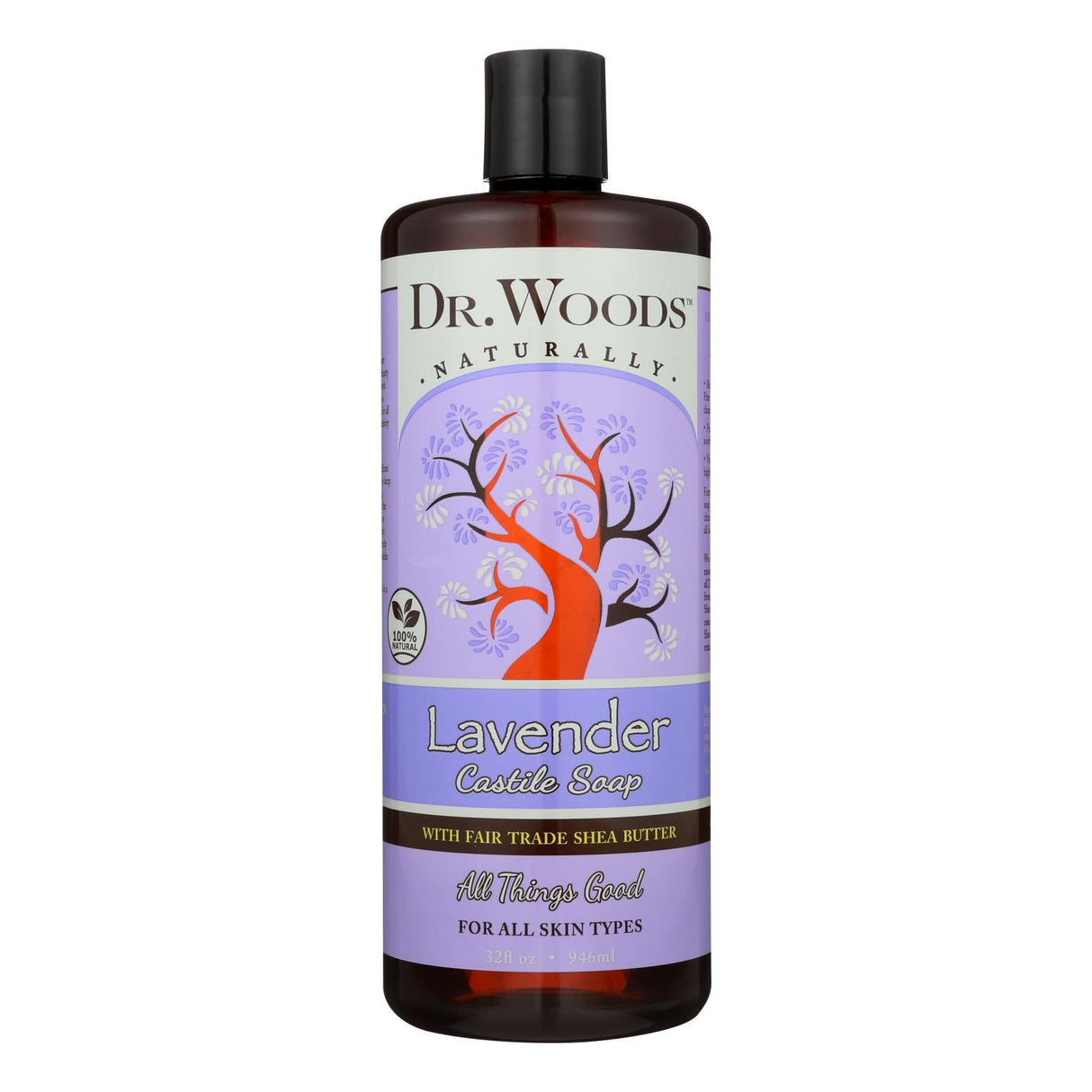 Dr. Woods Shea Vision Soothing Lavender Castile Soap (32 Oz.) - Cozy Farm