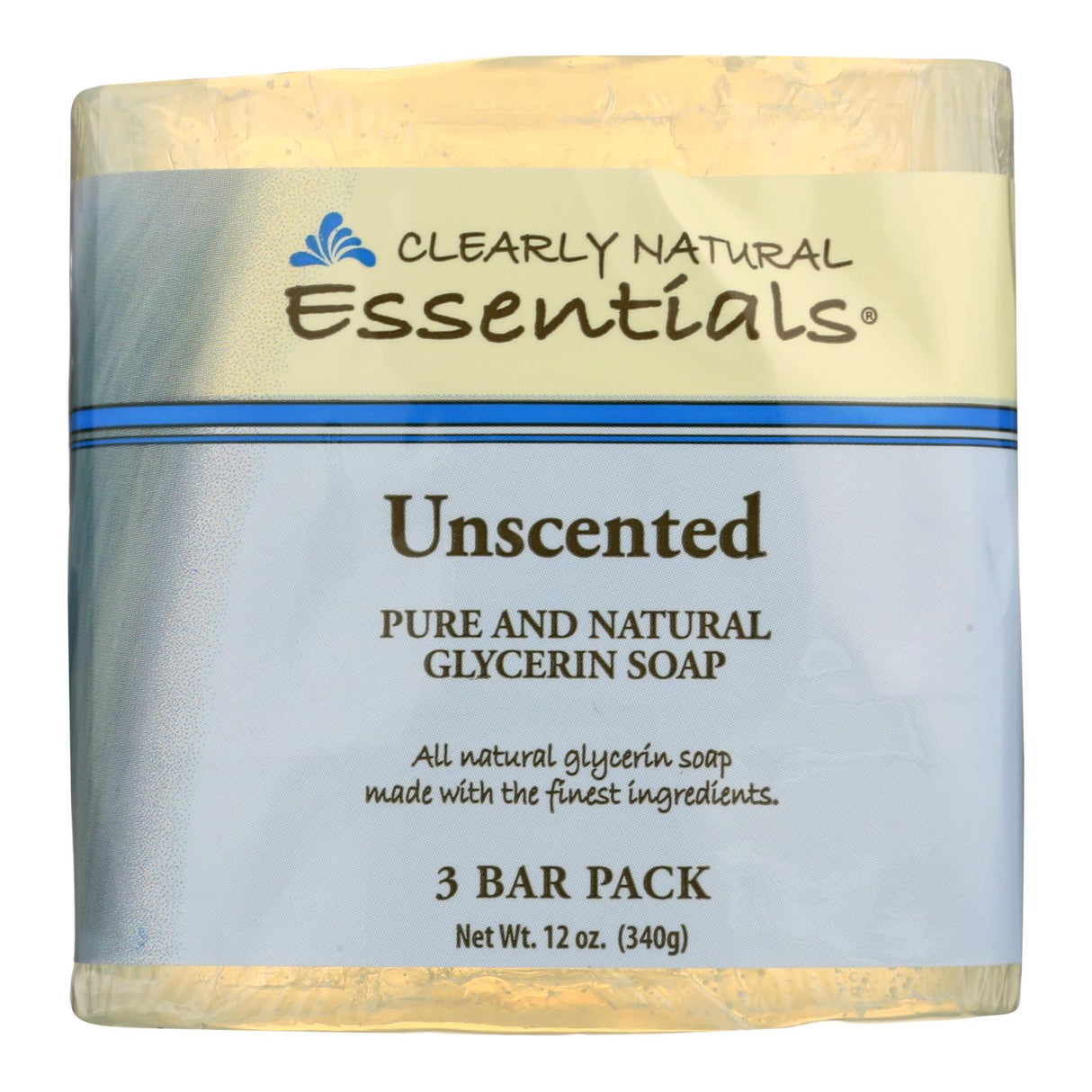 Clearly Natural Unscented Bar Soap (Pack of 3) - 4 Oz. Each - Cozy Farm