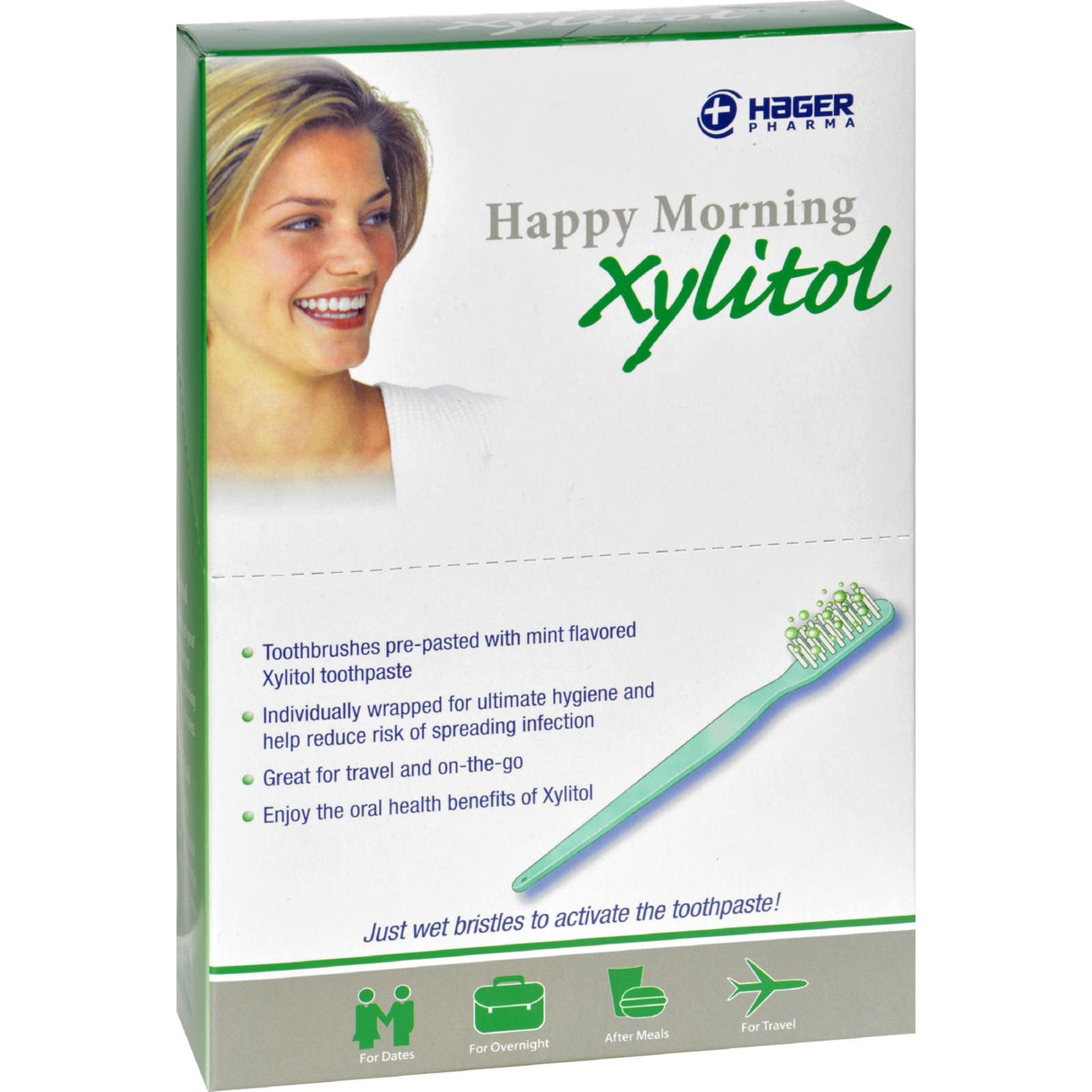 Hager Pharma Happy Morning Toothbrush with Xylitol (Case) - Cozy Farm