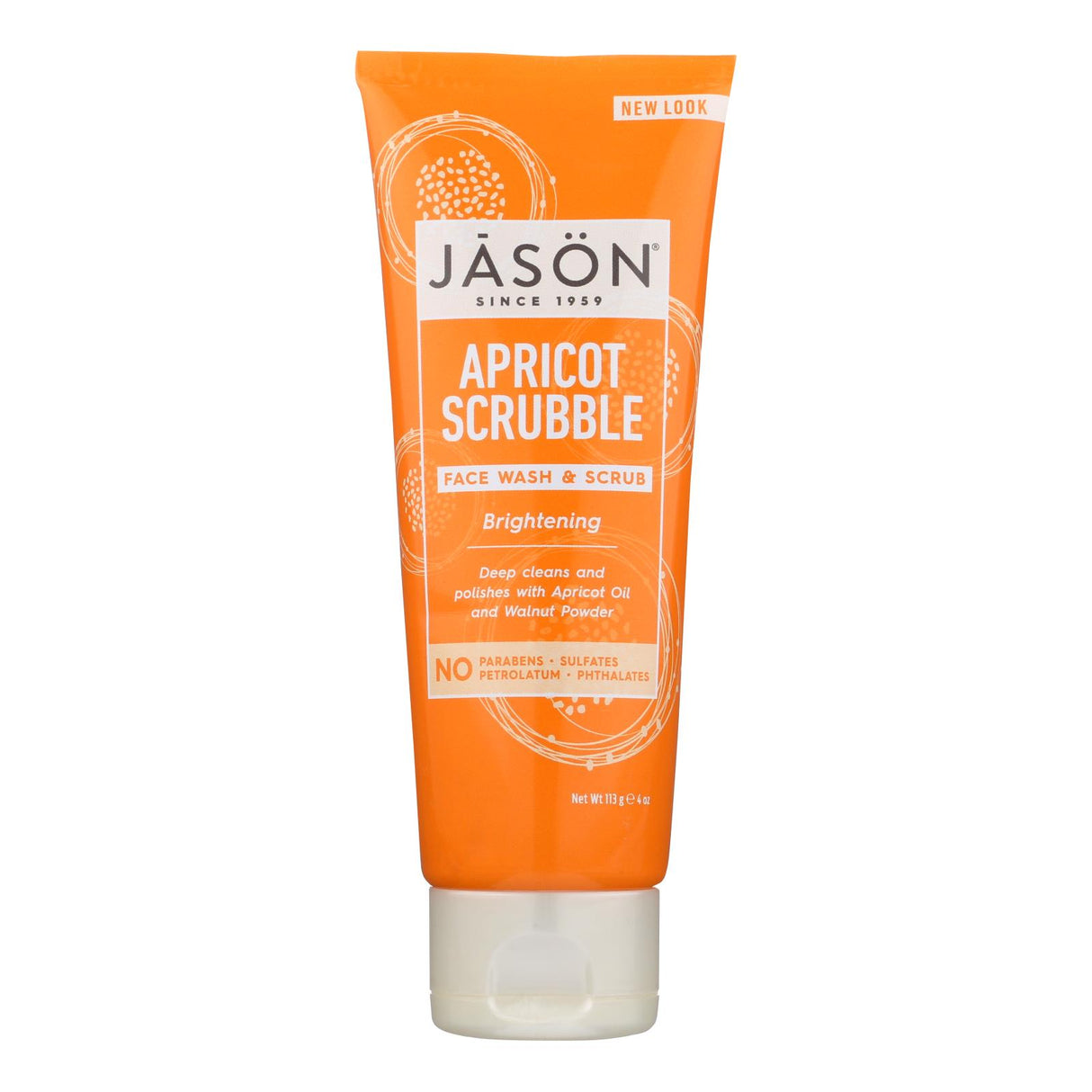 Jason Gentle Facial Wash For All Skin Types Apricot (4 Fl Oz.) - Cozy Farm