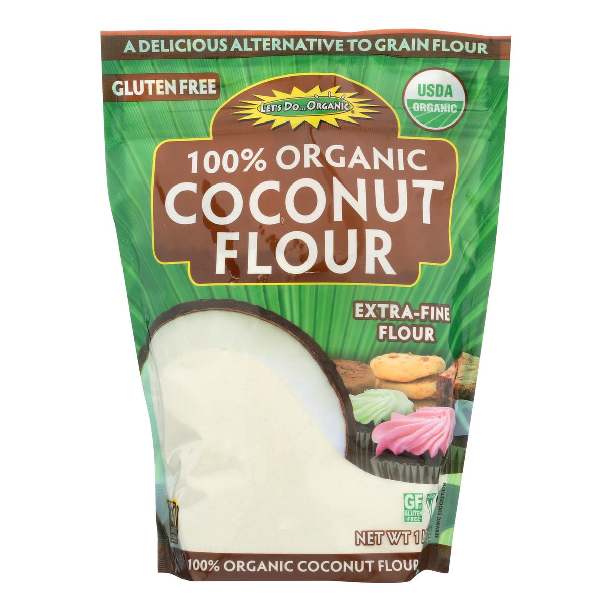 Let's Do Organics Premium Organic Coconut Flour (Pack of 6 - 16 Oz.) - Cozy Farm