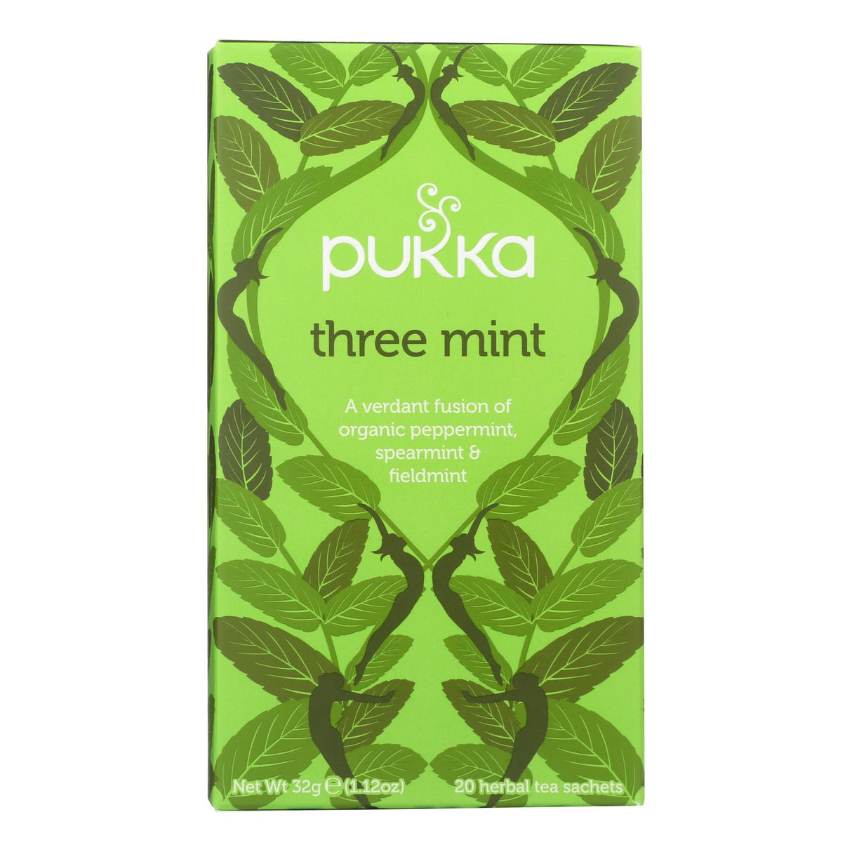 Pukka Three Mint Organic Herbal Tea: Caffeine-Free, Refreshing, 6-Pack of 20 Bags - Cozy Farm