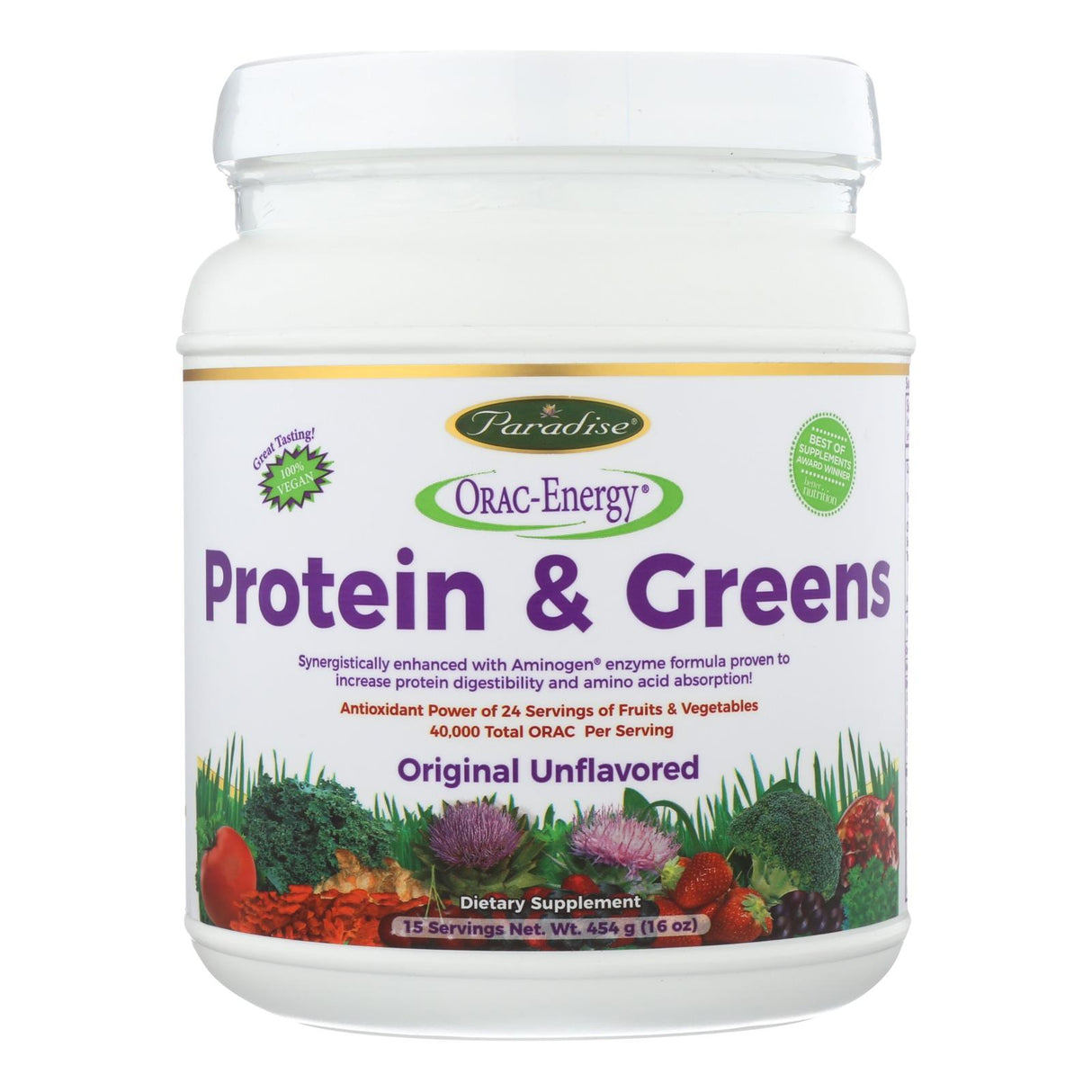 Paradise Herbs ORAC Energy Protein Greens 16 Ounce - Cozy Farm