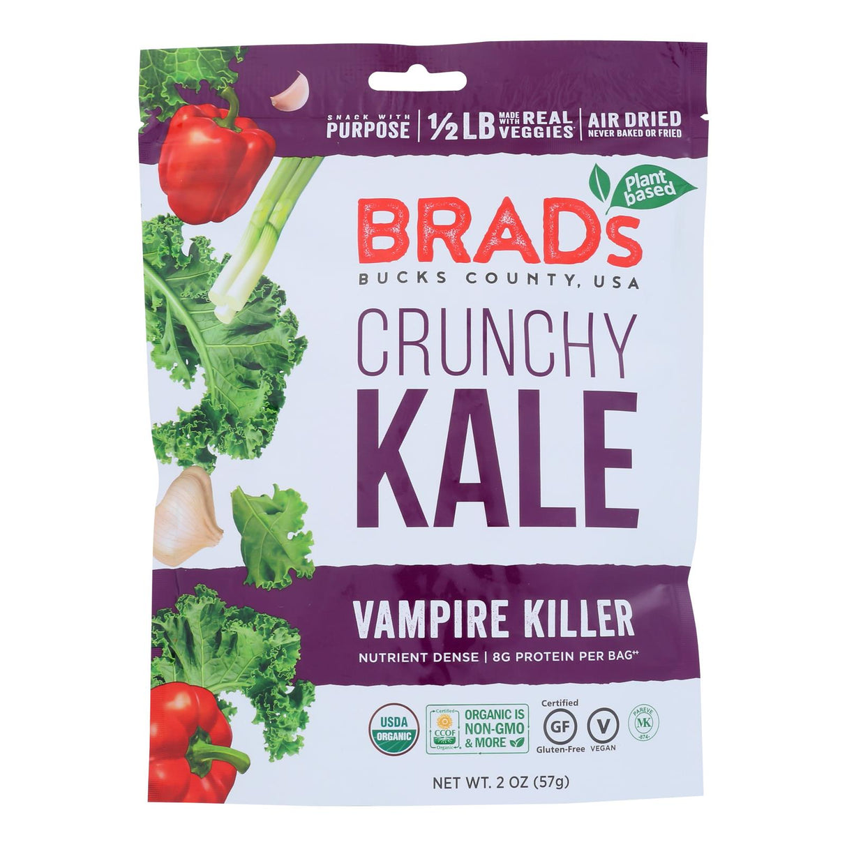 Brad's Plant-Based Raw Crunch Vampire Killer (Pack of 12, 2 Oz. Bags) - Cozy Farm