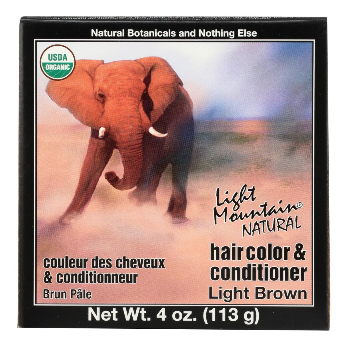 Light Mountain Organic Hair Color and Conditioner - Light Brown (4 Oz) - Cozy Farm