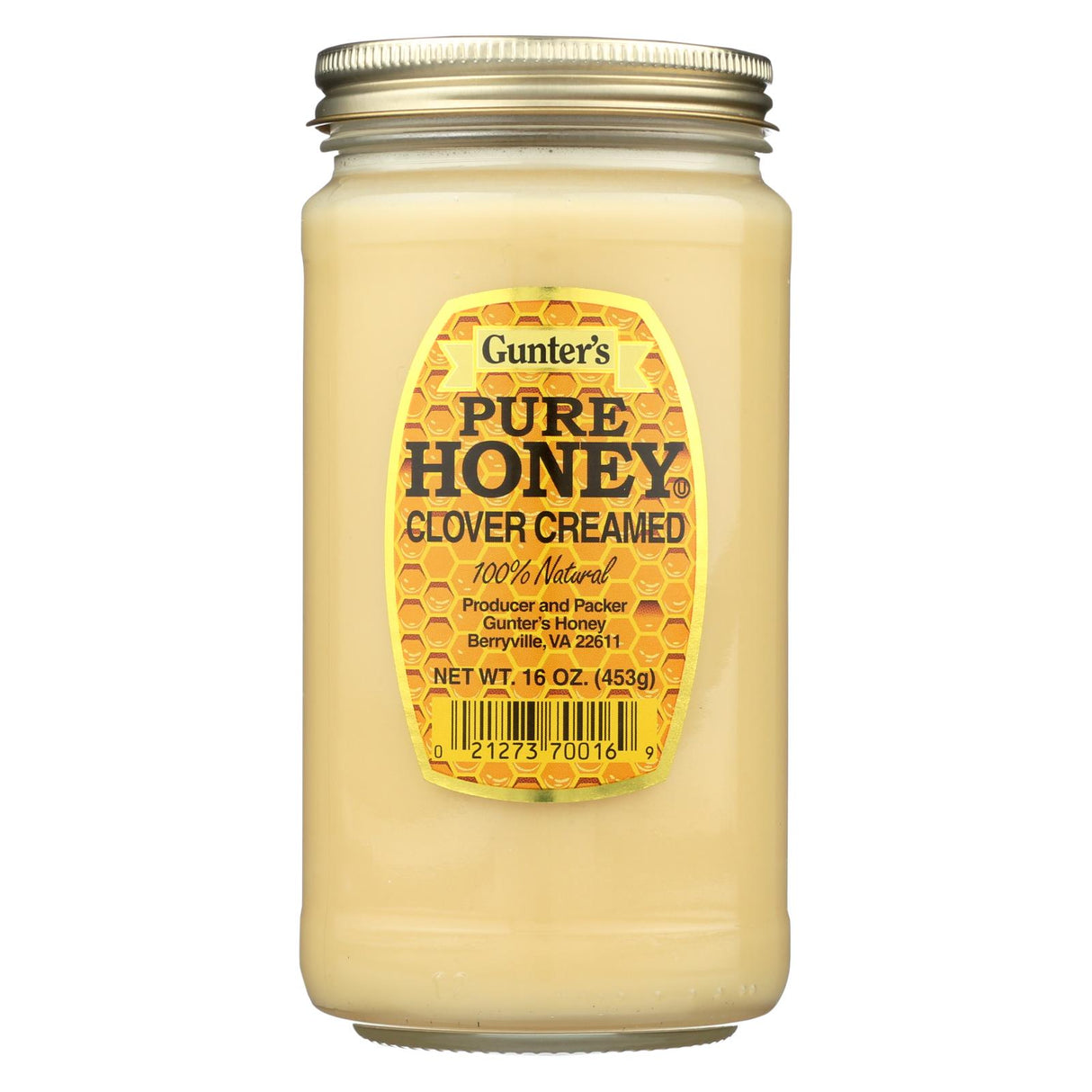 Gunter's Creamy Clover Honey, 12 Pack of 16 Ounce Jars - Cozy Farm