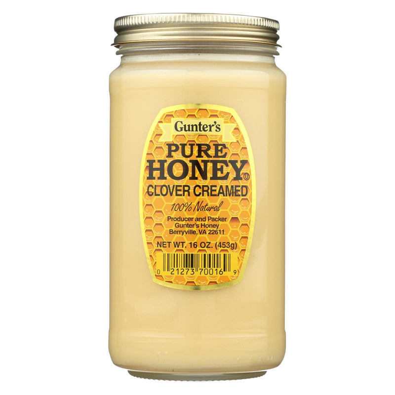 Gunter's Creamy Clover Honey, 12 Pack of 16 Ounce Jars - Cozy Farm 