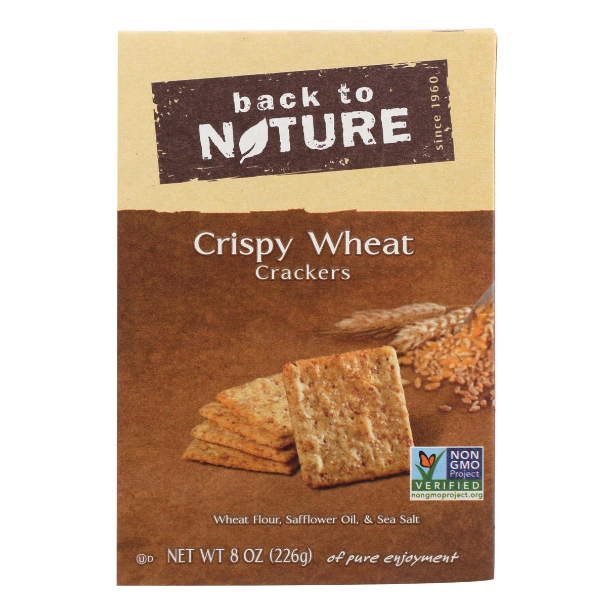 Back To Nature Crispy Whole Wheat Crackers - 8 Oz. (Pack of 6) - Cozy Farm