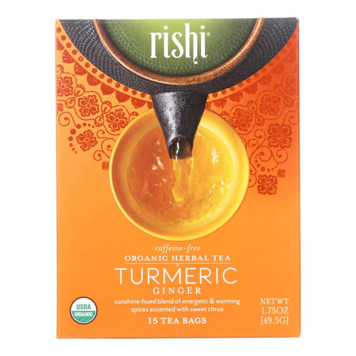 Rishi Turmeric Ginger Herbal Tea, 6-Pack - Cozy Farm