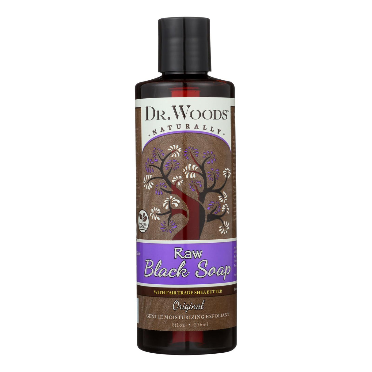 Dr. Woods Shea Vision Pure Black Soap with Organic Shea Butter (8 Fl Oz) - Cozy Farm