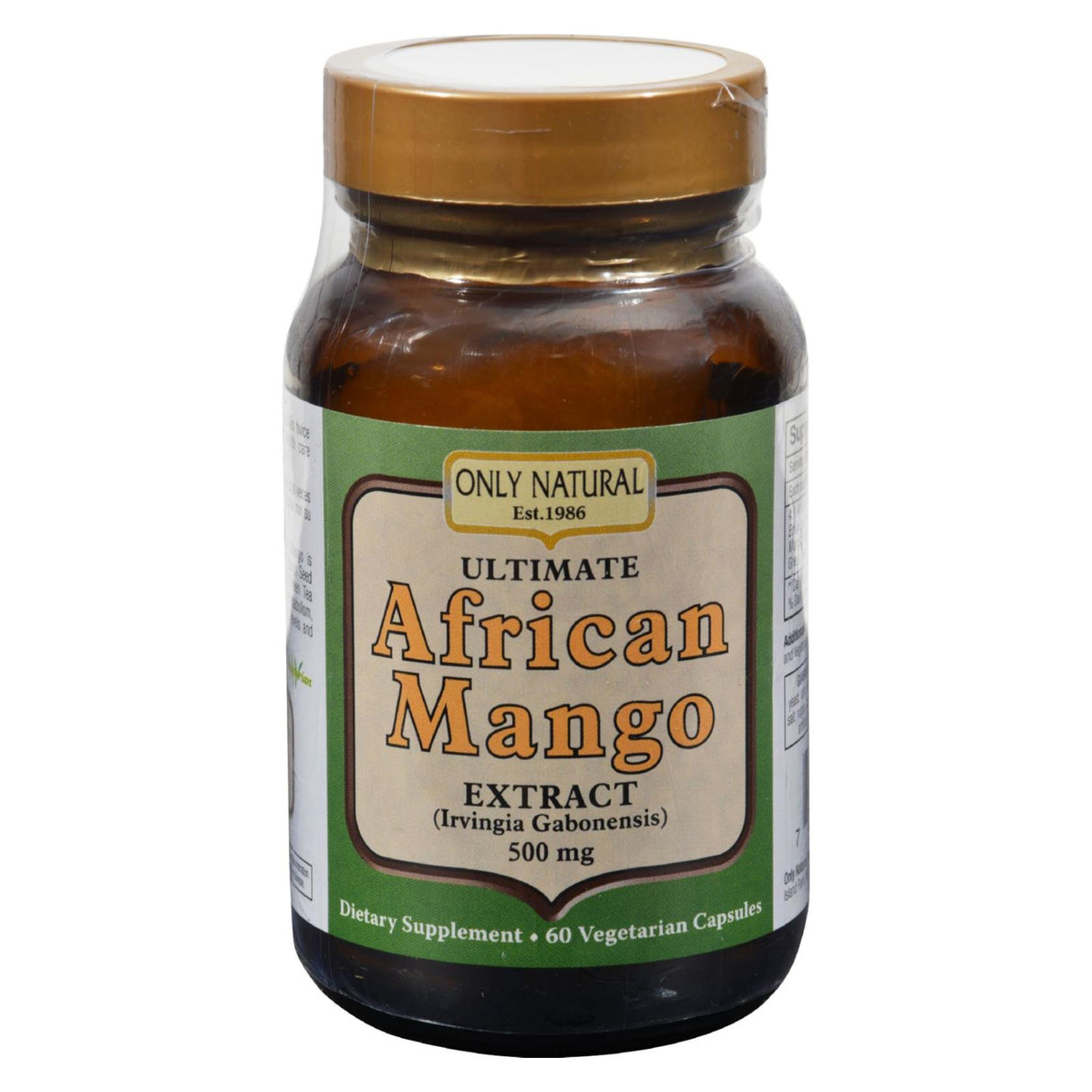 Only Natural Ultimate African Mango (Irvingia Gambonensis) Extract - 500 Mg - 60 Capsules - Cozy Farm