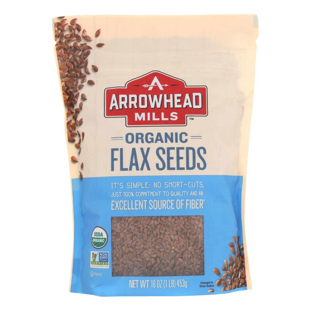 Arrowhead Mills Organic Flax Seeds, 16 Oz. (Pack of 6) - Cozy Farm