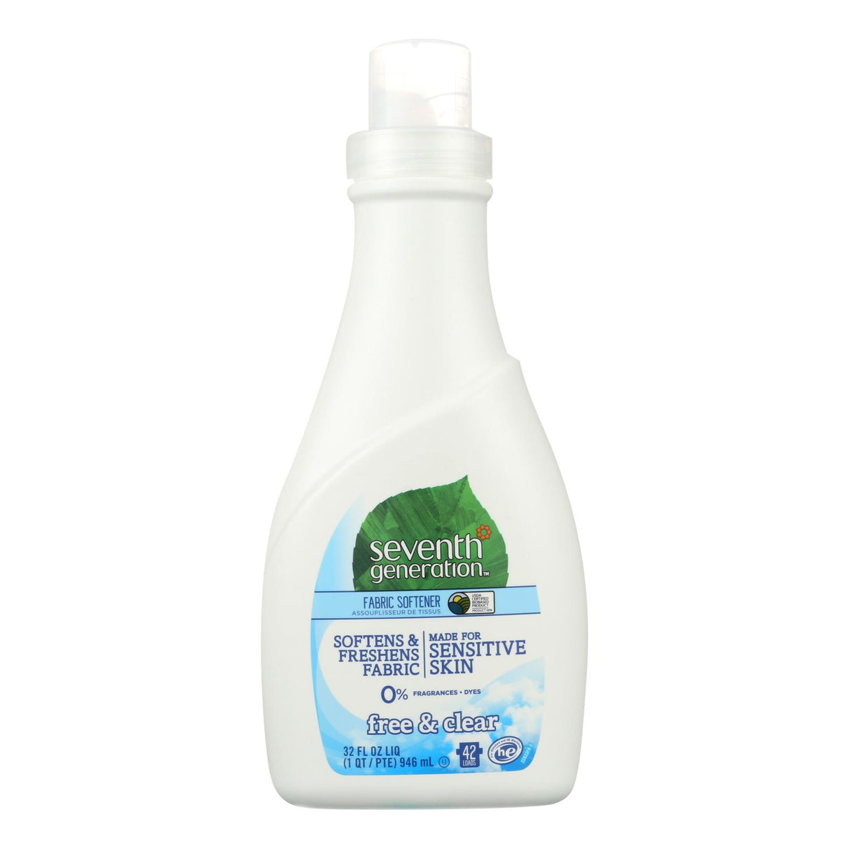 Seventh Gen Free & Clear Liquid Fabric Softener - 32 fl oz. (Pack of 6) - Cozy Farm