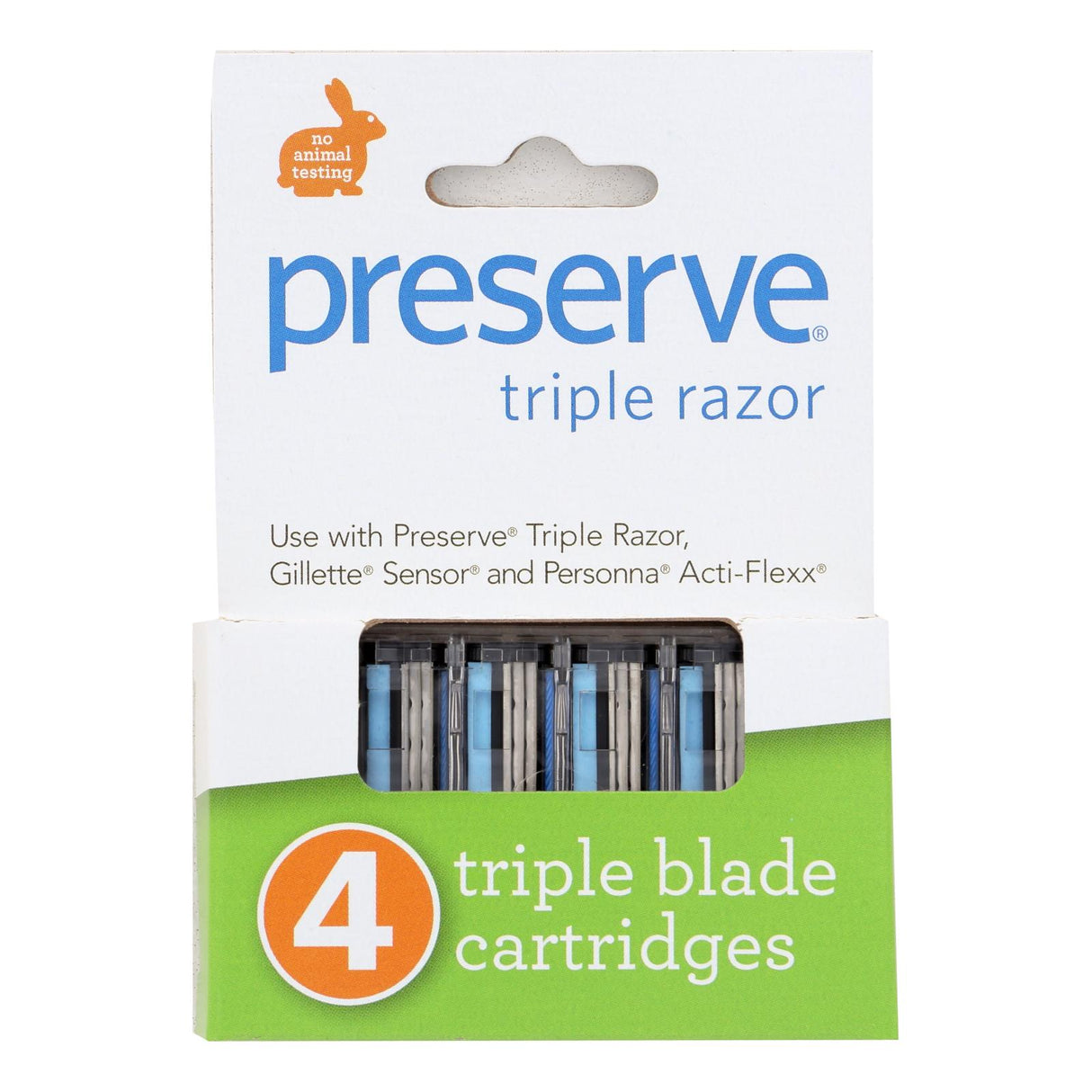 Preserve Triple Blade Razors (Pack of 6 - 4 Refills) - Cozy Farm
