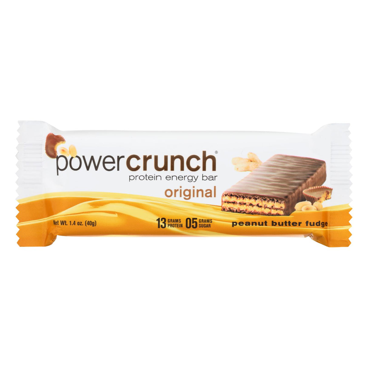Power Crunch Bar - Peanut Butter Fudge, Case of 12 - 1.4 oz Bars - Cozy Farm