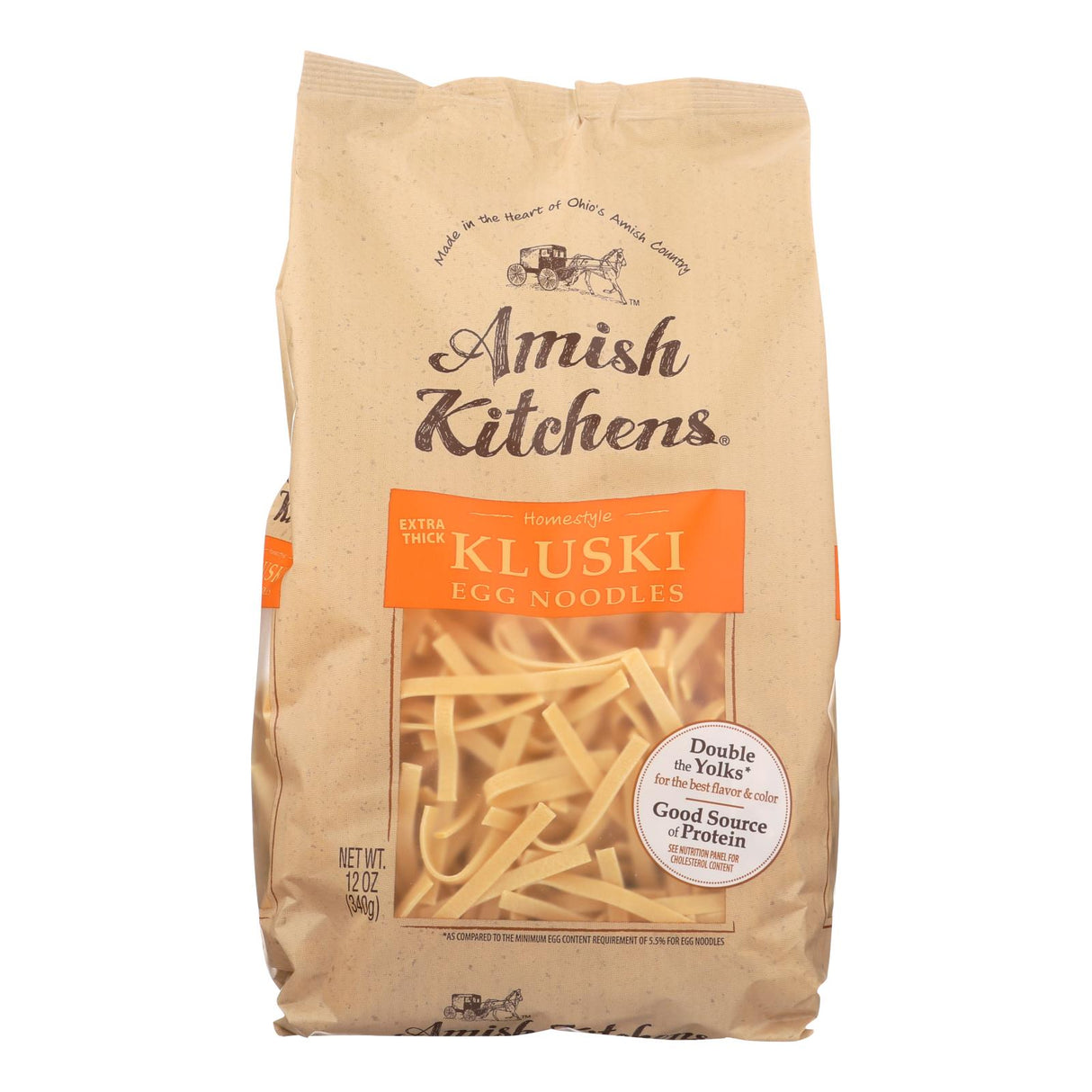 Amish Kitchen Kluski Noodles - 12 Pack, 12 Ounces Individually Wrapped - Cozy Farm