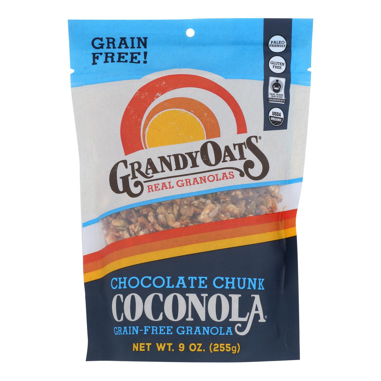 Grandy Oats Organic Chocolate Chunk Coconola Granola 6-Pack 9 Oz. - Cozy Farm