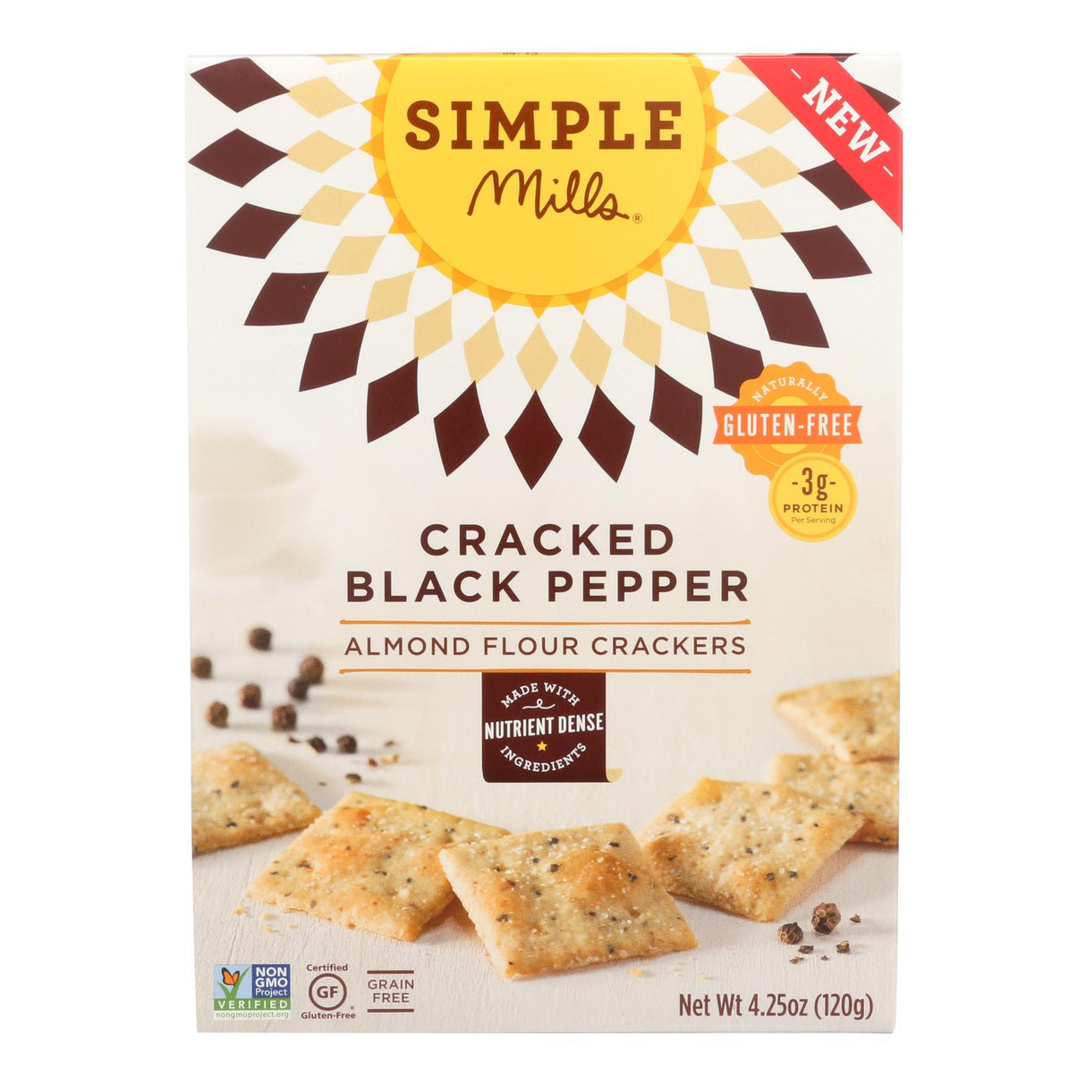 Simple Mills Cracked Black Pepper Almond Flour (Pack of 6 - 4.25 Oz. Each) - Cozy Farm