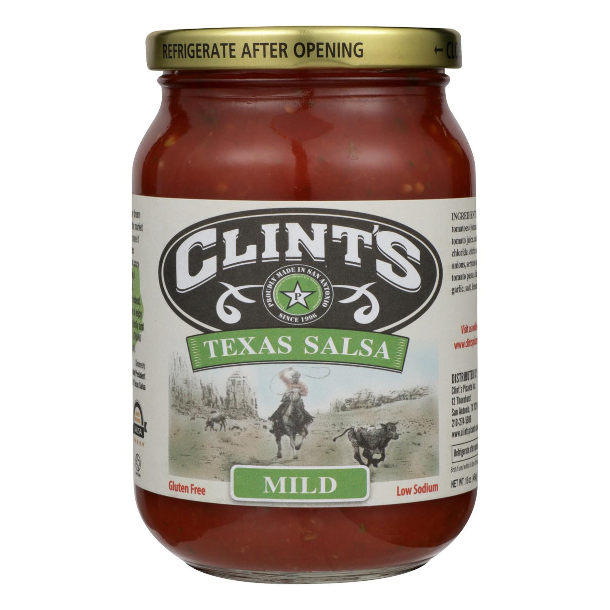 Clint's Mild Mexican Salsa, Pack of 6 - 16 Oz. Bottles - Cozy Farm
