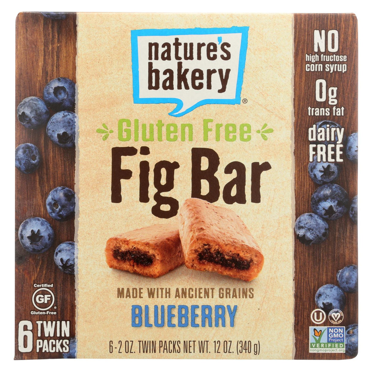 Nature's Bakery Gluten-Free Blueberry Fig Bars (Pack of 6, 2 Oz. Each) - Cozy Farm