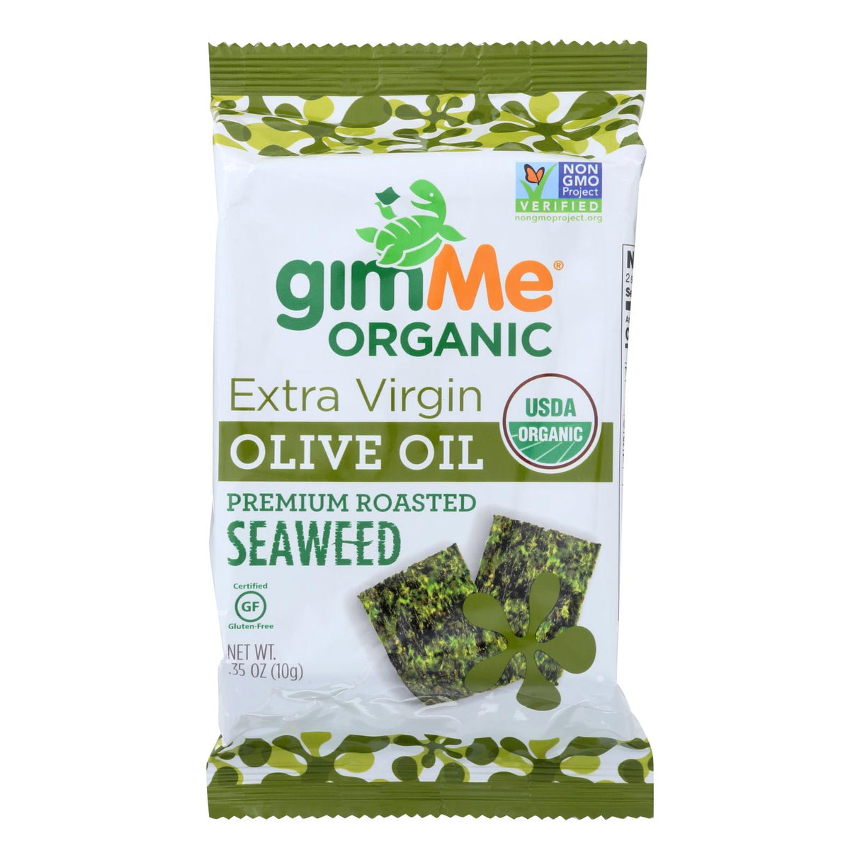 Gimme Seaweed Snacks Organic Extra Virgin Olive Oil Seaweed Snack - Case of 12 - .35 oz - Cozy Farm