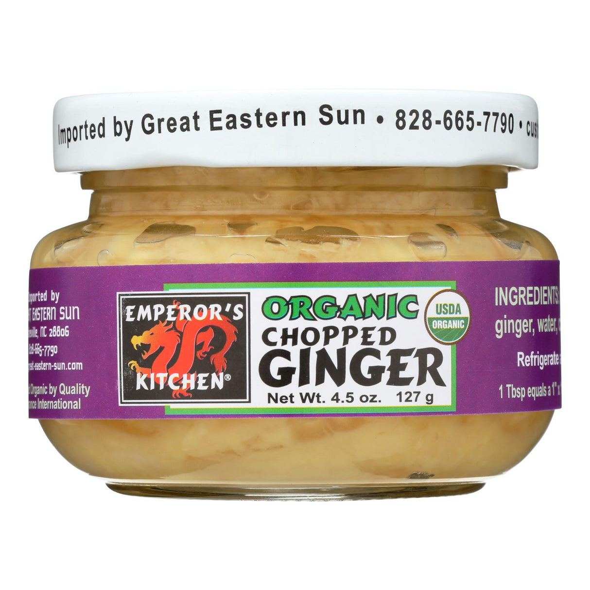 Emperor's Kitchen Organic Chopped Ginger, 4.5 Oz (Pack of 12) - Cozy Farm