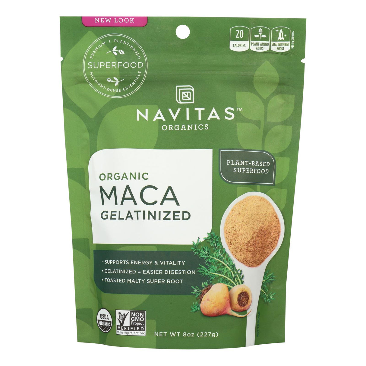 Navitas Naturals Maca Powder | Gelatinized | Organic | 8 Oz | Pack of 12 - Cozy Farm