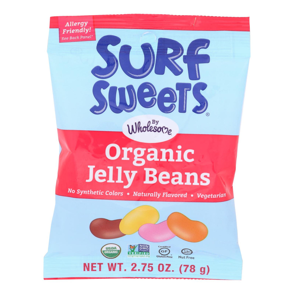 Surf Sweets Organic Jelly Beans - 12 Count, 2.75 Oz. - Cozy Farm