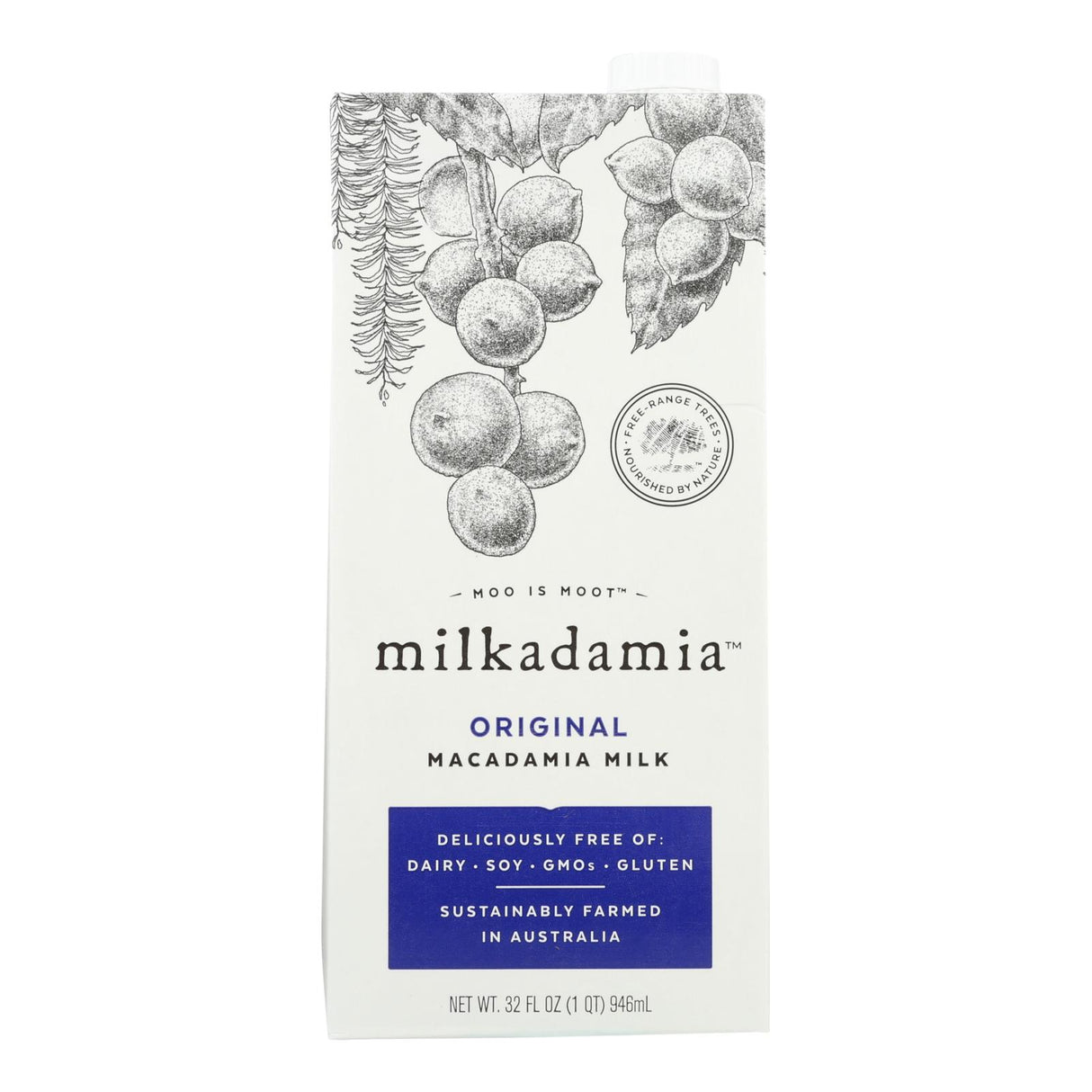 Milkadamia Original Plant Milk, 6 Pack of 32 Oz Cartons - Cozy Farm