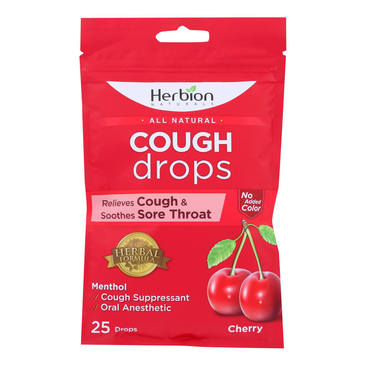 Herbion Naturals Cherry Cough Drops (Pack of 25) - Cozy Farm