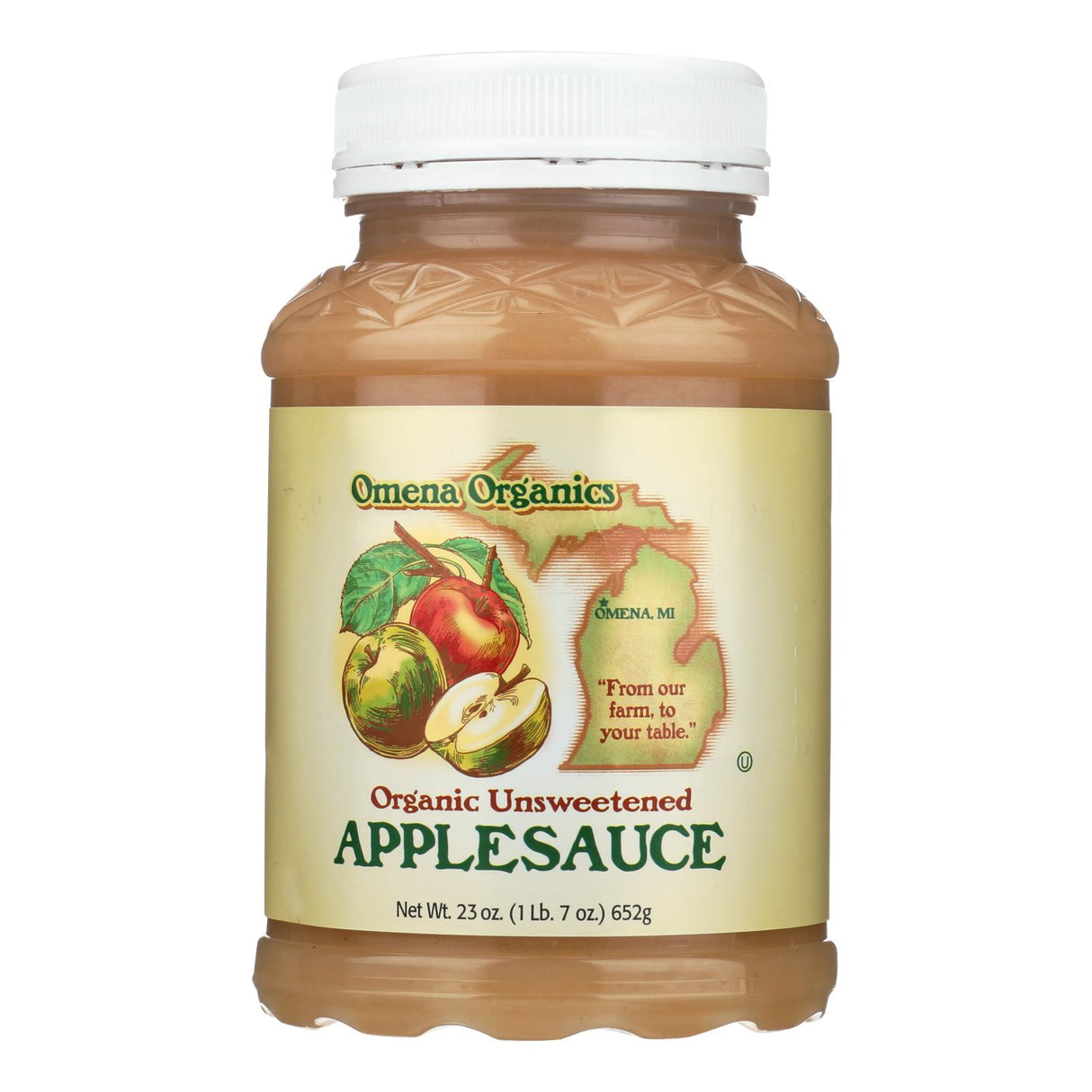 Organic Omena Organics Unsweetened Apple Sauce - 12 Pack - Cozy Farm