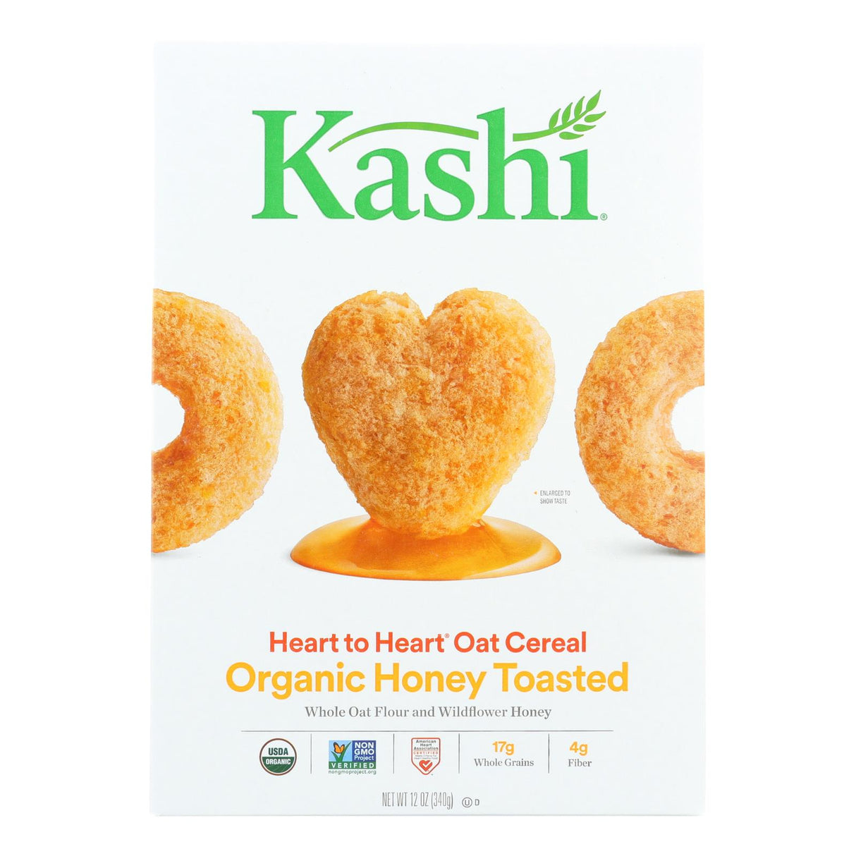 Kashi Oat Heart to Heart Honey Toasted Cereal 12 Oz, Pack of 12 - Cozy Farm