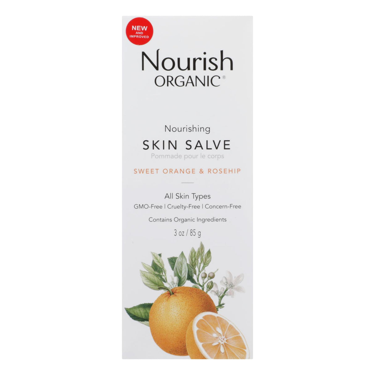 Nourish Organic Skin Solve - Sweet Orange and Rosehip, Organic, 3oz - Cozy Farm