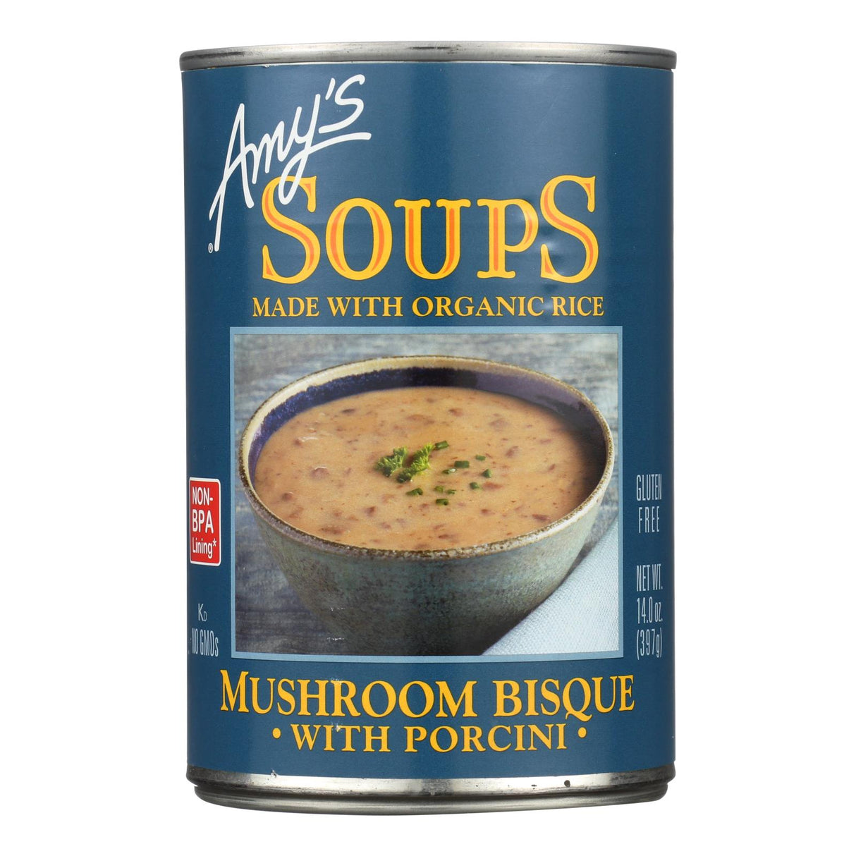 Amy's Organic Mushroom Bisque with Porcini (12 x 14 Oz.) - Cozy Farm