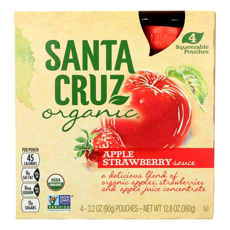 Santa Cruz Organic Strawberry Apple Sauce Pack of 6 - Cozy Farm 