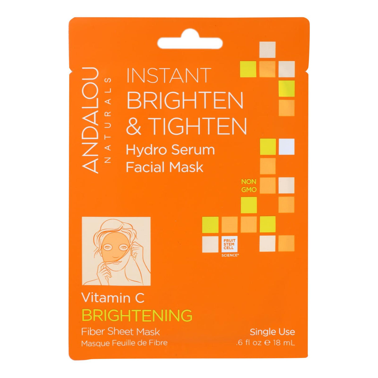 Andalou Naturals Brightening & Tightening Facial Mask - Vitamin C - 0.6 Fl Oz (Pack of 6) - Cozy Farm