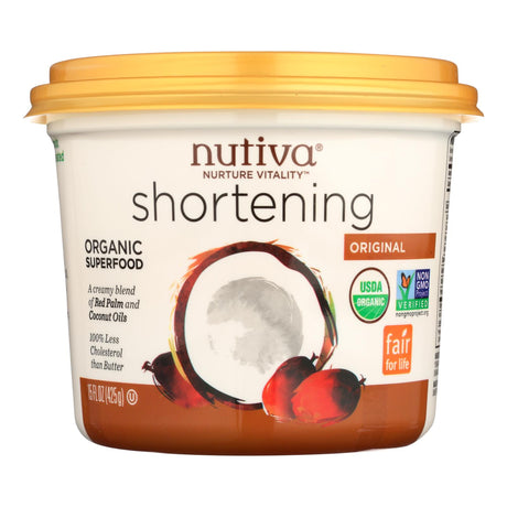 Nutiva Organic Superfood Shortening (Pack of 6 - 15 Oz.) - Cozy Farm 
