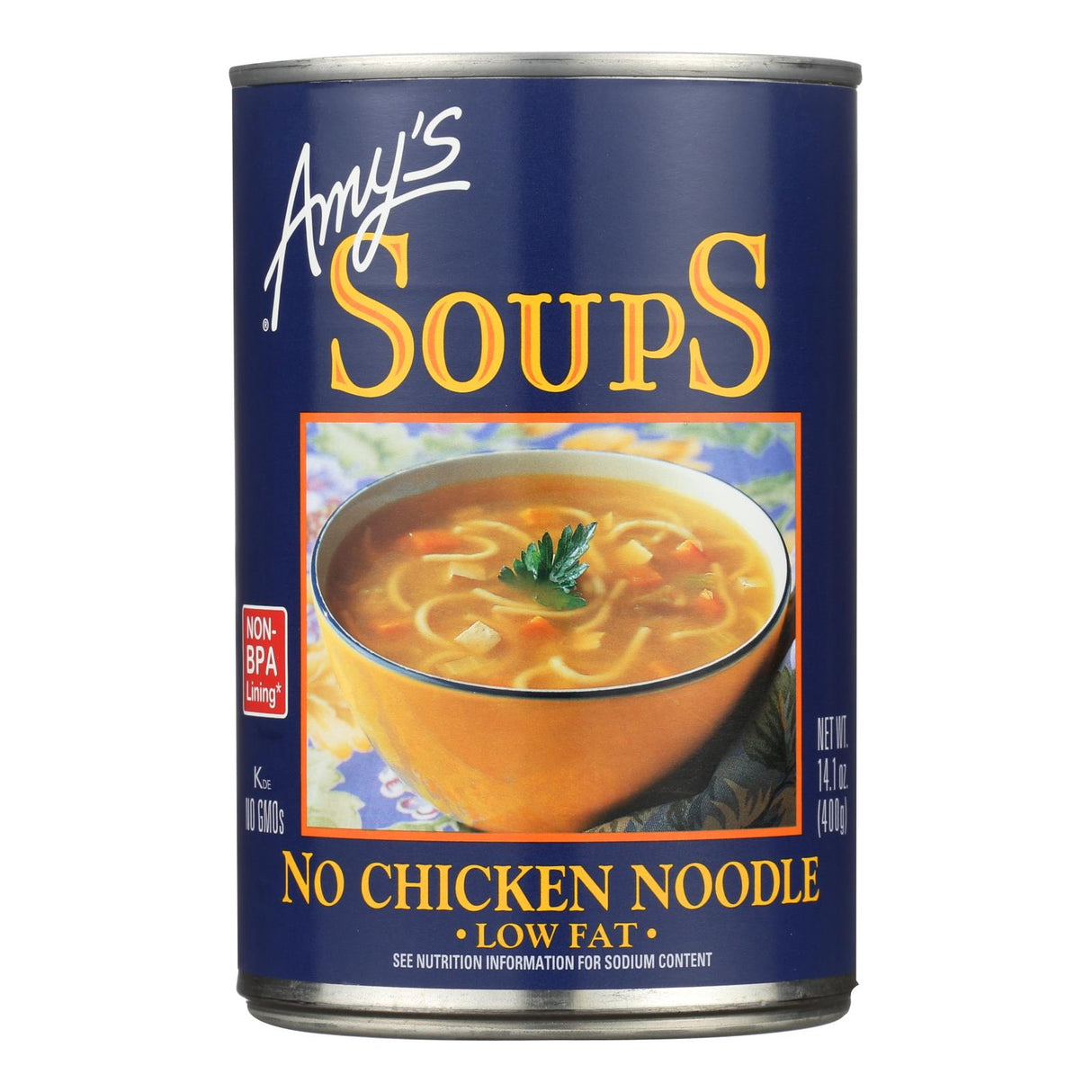Amy's Organic Low-Fat No-Chicken Noodle Soup, 14.1 Oz (Pack of 12) - Cozy Farm